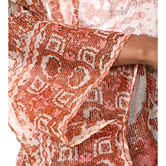 Free People Fleur De Lis Printed Kimono XS - Picture 6 of 8